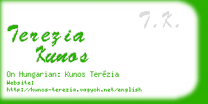 terezia kunos business card